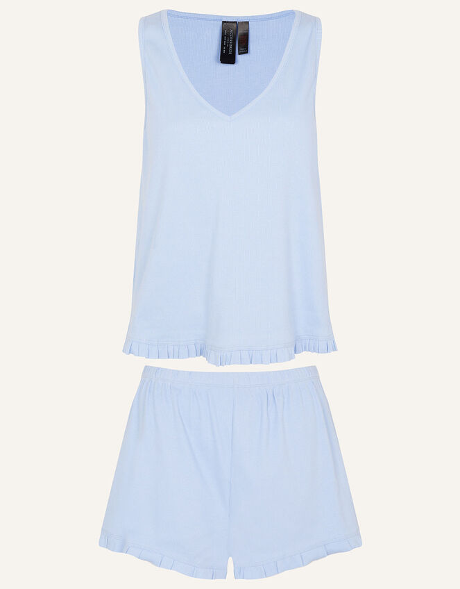 Rib Vest Pyjama Set Blue | Loungewear | Accessorize UK