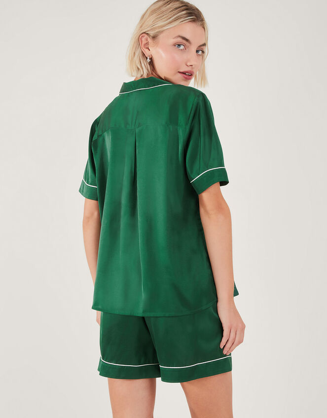 Satin Short Pyjama Set Green | Leggings & Joggers | Accessorize UK