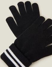 Touchscreen Varsity Stipe Knit Gloves, , large