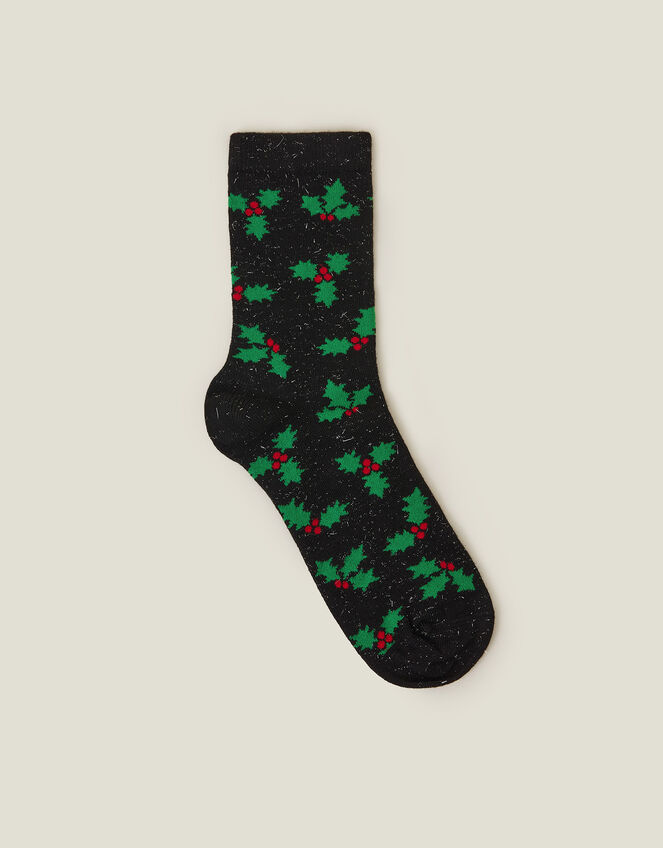 Christmas Holly Socks, , large