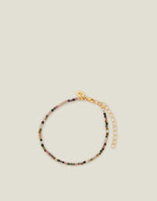 14ct Gold-Plated Tourmaline Beaded Bracelet, , large