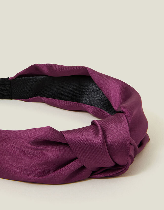 Satin Knot Headband, , large