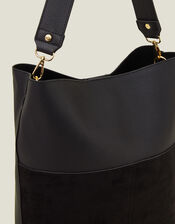 Bucket Shoulder Bag, Black (BLACK), large