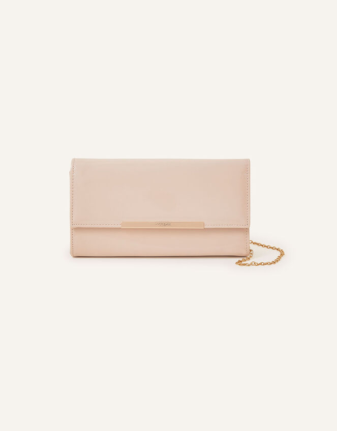 Patent Clutch Bag, Nude (NUDE), large