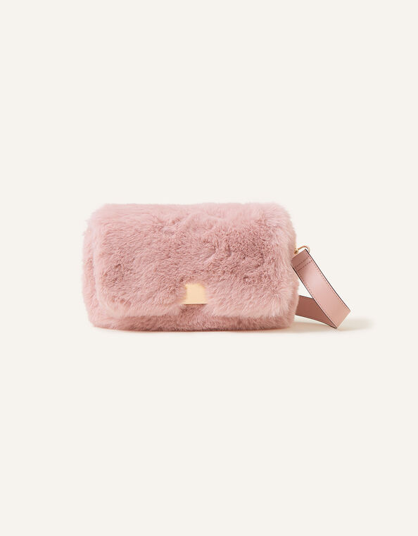 Furry Mini Coin Pouch - Blush Pink