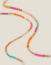 Long Bright Beaded Rope Necklace, , large