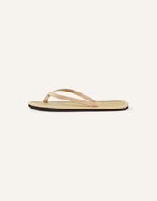 Plain Seagrass Flip Flops, Nude (NUDE), large