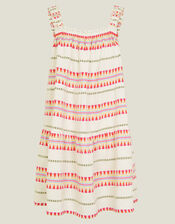 Jacquard Swing Dress, Ivory (IVORY), large
