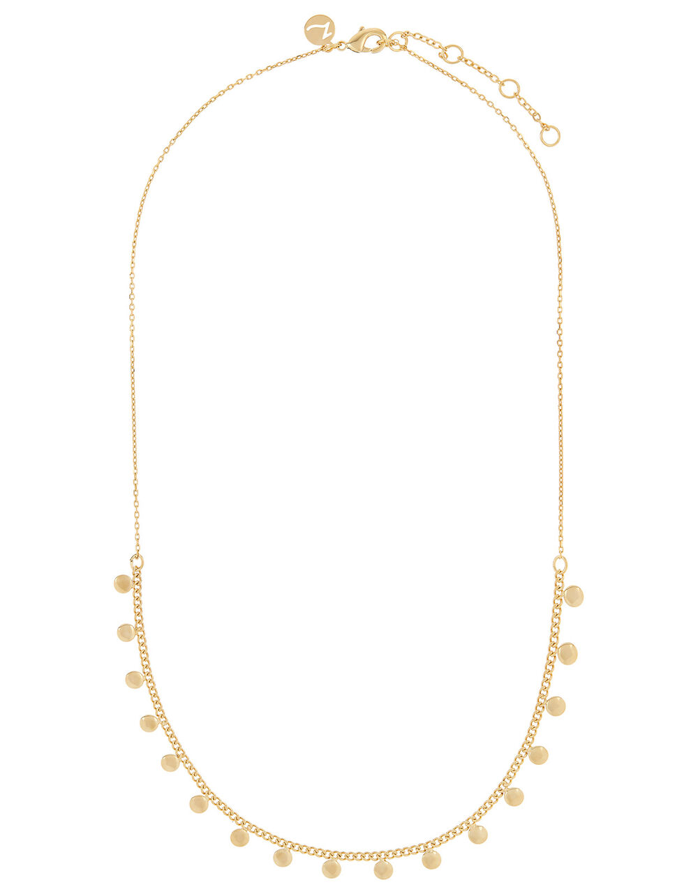 Gold-Plated Disc Charm Station Necklace | Z for Accessorize ...