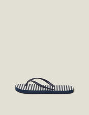 Stripe Flip Flops, Blue (NAVY), large