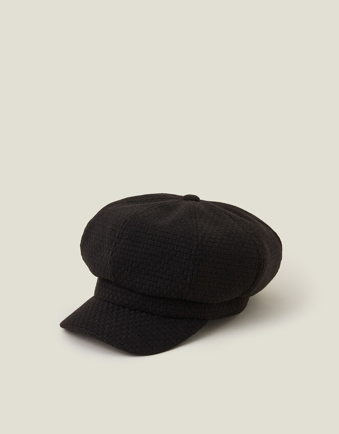 Waffle Baker Boy Hat, Black (BLACK), large