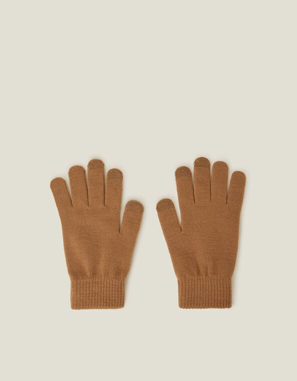 Stretch Touchscreen Gloves, Camel (CAMEL), large