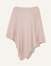 Lightweight Knit Poncho, Pink (PALE PINK), large