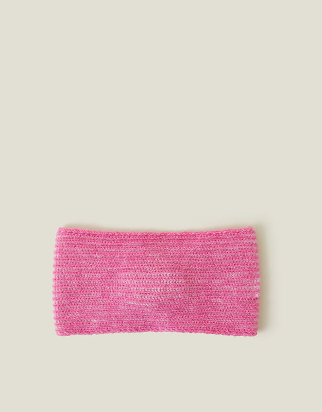 Twist Knit Bando Headband, Pink (PINK), large