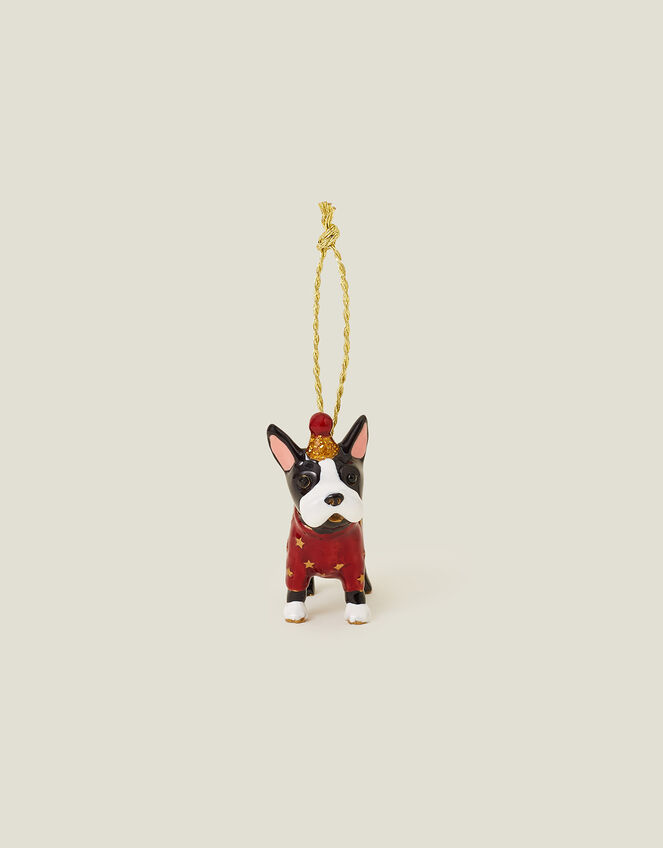 Enamel Frenchie Hanging Decoration, , large