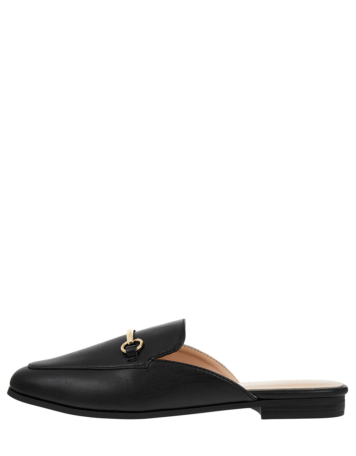 black backless loafers womens