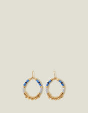 Beaded Bobble Drop Hoops, , large