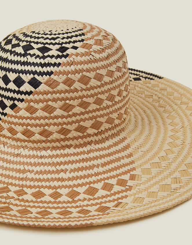 Geometric Weave Floppy Hat, , large