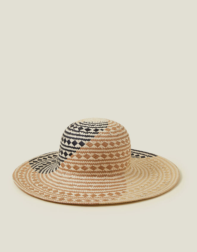 Geometric Weave Floppy Hat, , large