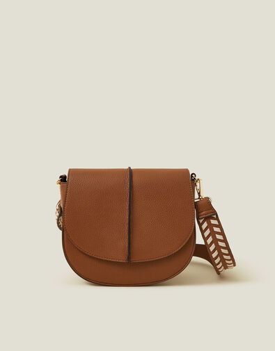 Stitch Strap Saddle Bag, Tan (TAN), large