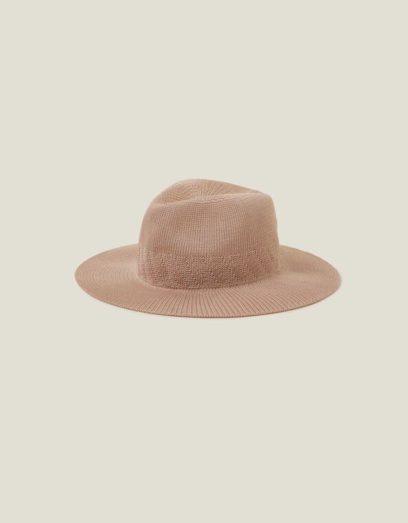 Packable Fedora, Pink (PALE PINK), large