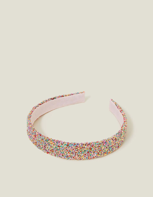 Girls Multicolour Glitter Headband, , large