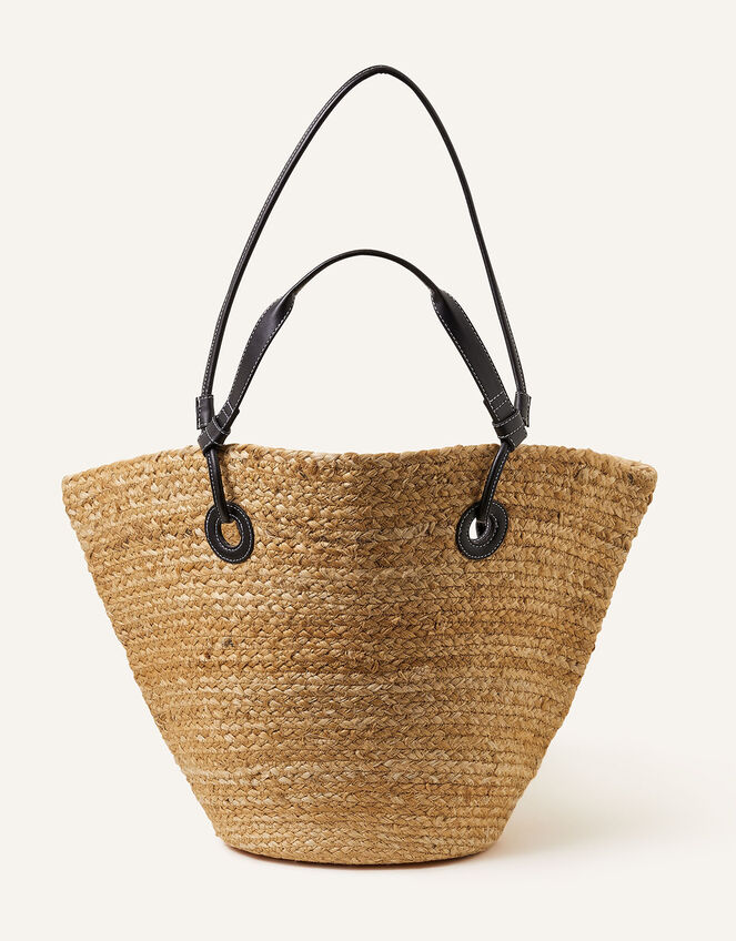 Large Jute Winged Beach Bag, , large