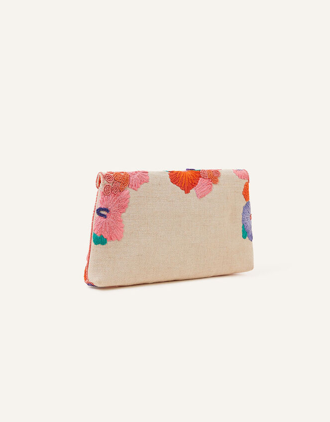 Raffia Embellished Floral Clutch Bag | Clutch bags | Accessorize UK