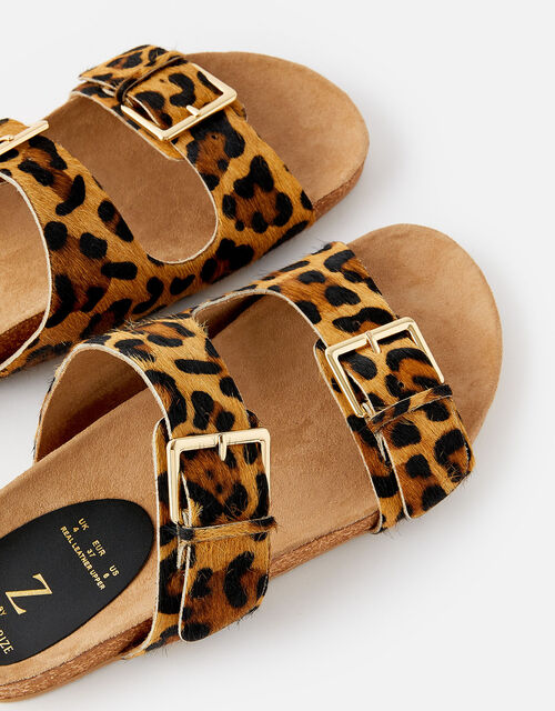 Leopard Print Buckle Sandals Leopard | Sandals & Flip Flops ...