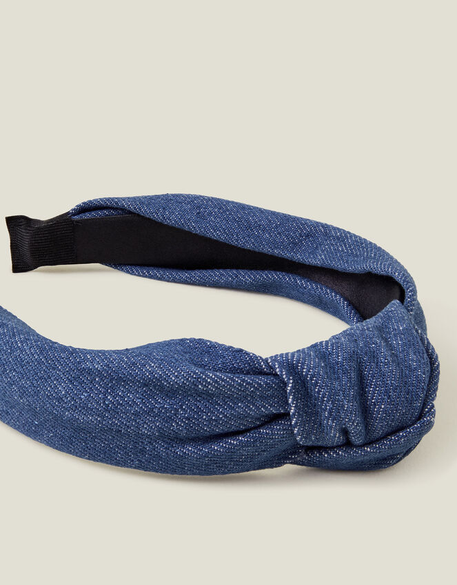 Denim Knot Headband, , large