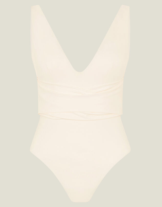 Wrap Front Swimsuit, Ivory (IVORY), large