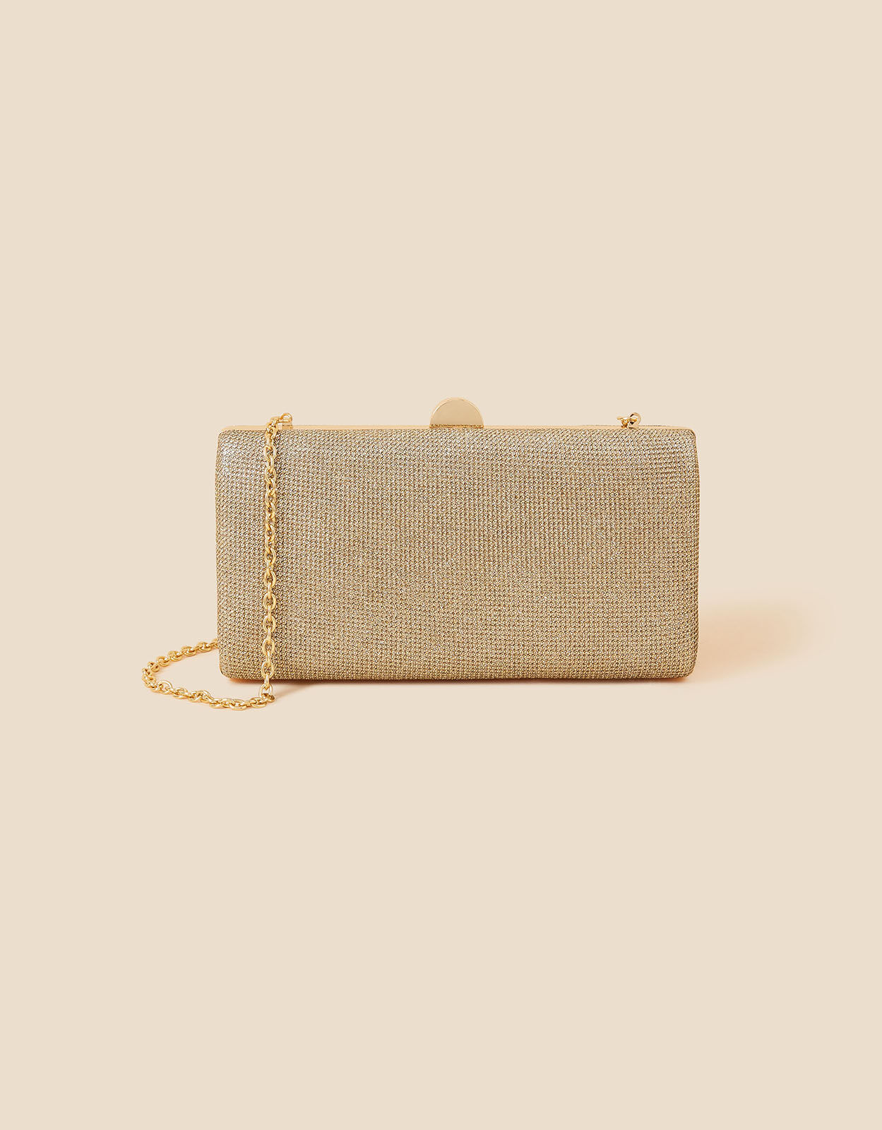 T-Lock clutch tan grain – TOTEME