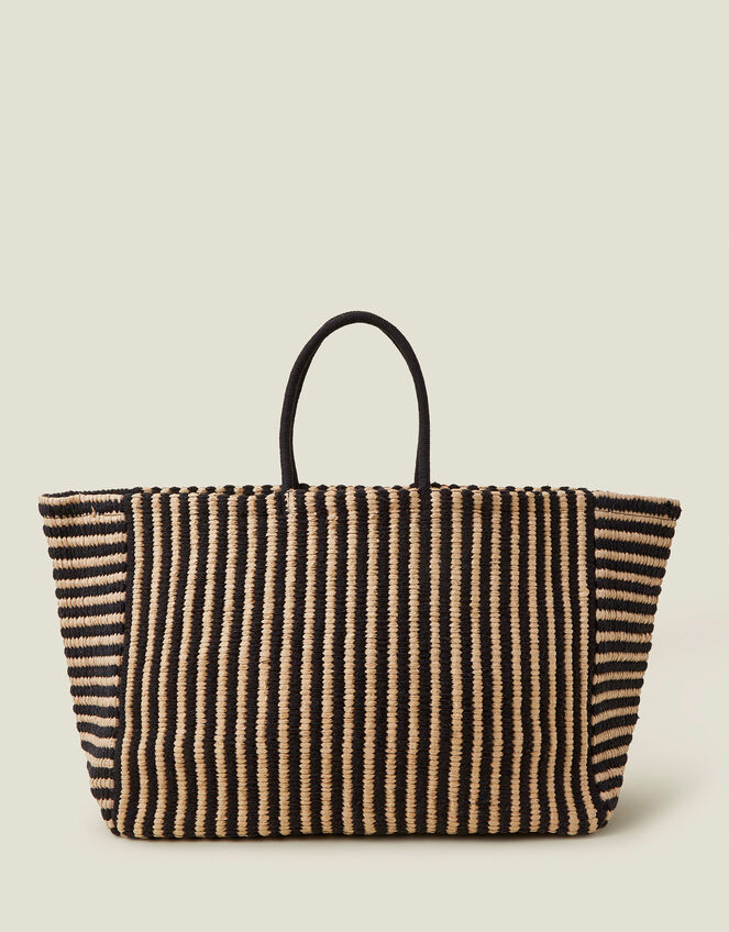 Oversized Stripe Tote Bag, , large