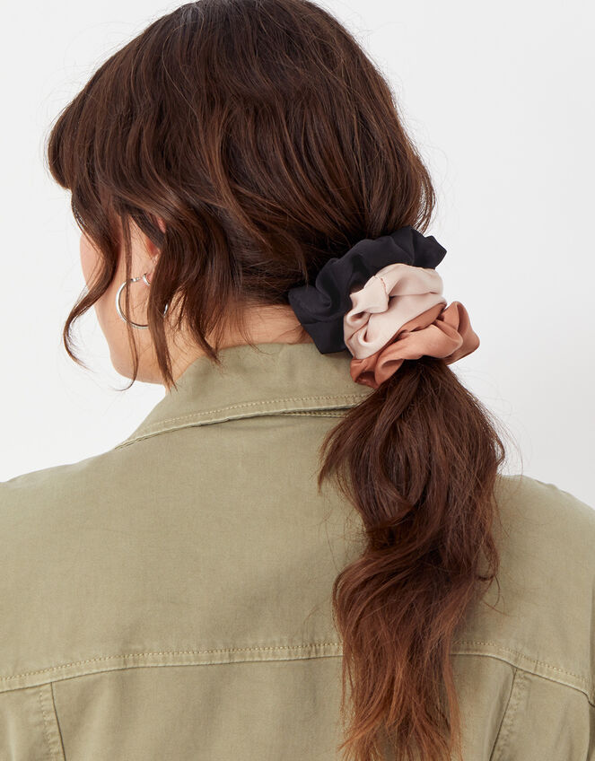 Satin Scrunchie Set of Three, , large