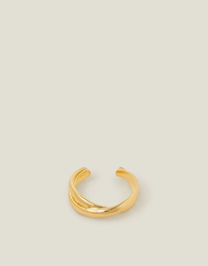 14ct Gold-Plated Twist Ear Cuff, , large