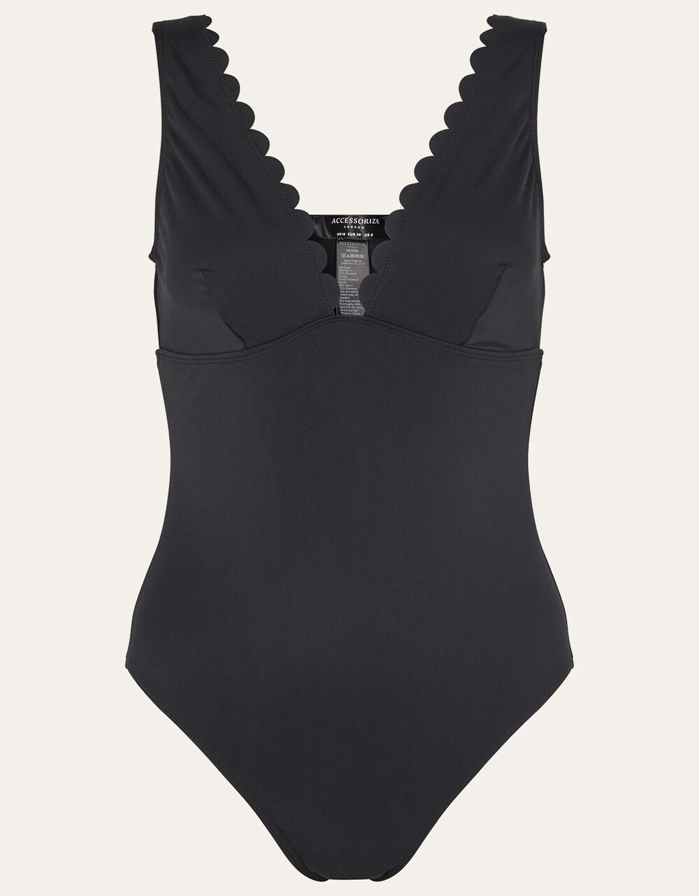 Scallop Shaping Swimsuit Black | Swimsuits | Accessorize Global