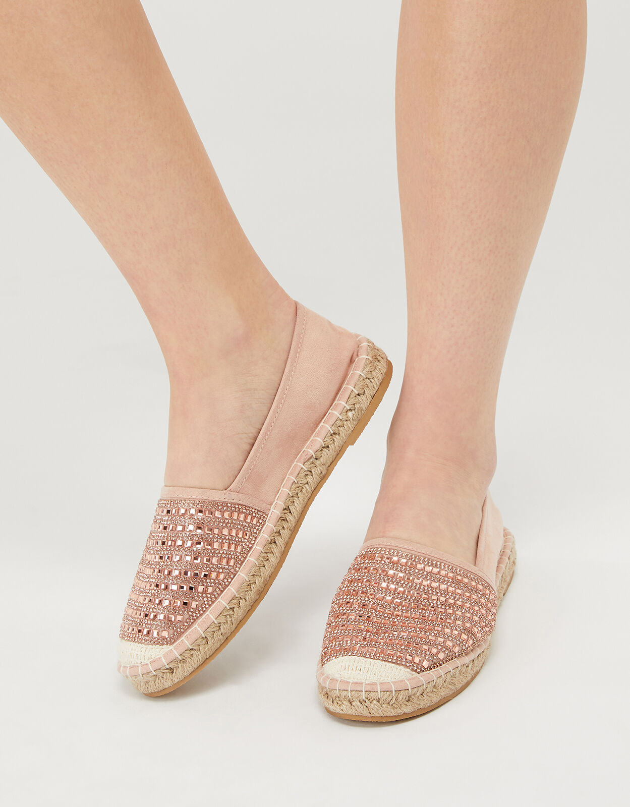 Diamante Espadrilles Pink | Sandals 