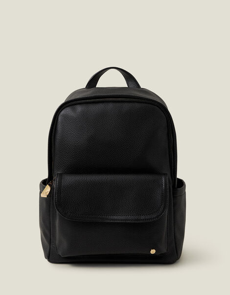 Front Flap Backpack, Black (BLACK), large