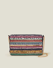 Sequin Embellished Clutch Bag, , large