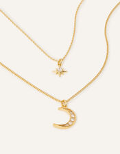 14ct Gold-Plated Celestial Necklace, , large