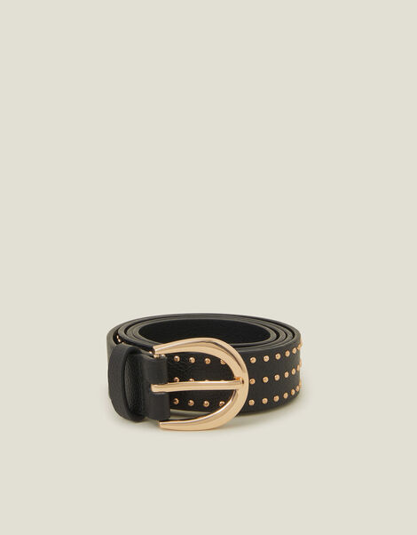 Gold Stud Belt, Black (BLACK), large