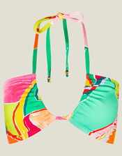 Abstract Print Bikini Top, BRIGHTS MULTI, large