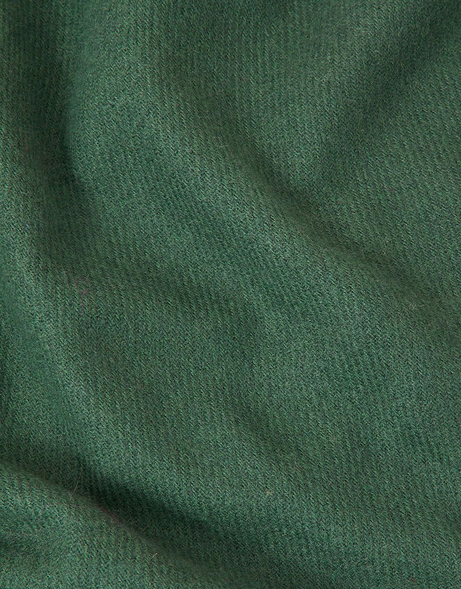 Plain Blanket Scarf Green, , large