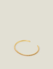 14ct Gold-Plated Sparkle Bangle Bracelet, , large