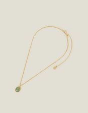 14ct Gold-Plated Aventurine Healing Pendant Necklace, , large