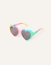 Girls Rainbow Ombre Heart Sunglasses, , large