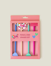 4-Pack Girls Pencils and Erasers, , large