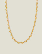 14ct Gold-Plated Flower Link Necklace, , large