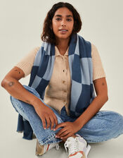 Checkerboard Printed Scarf, , large