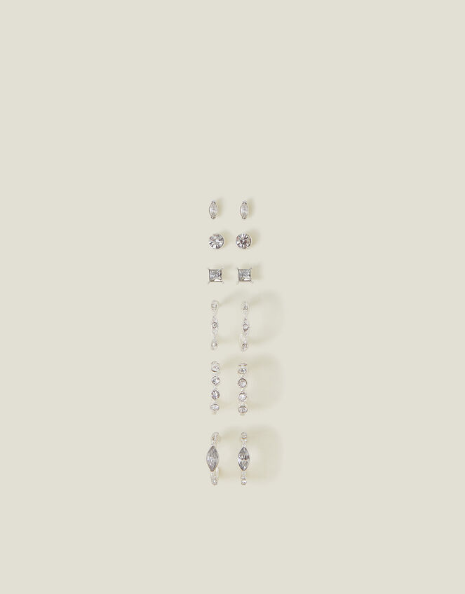 6-Pack Crystal Hoop and Stud Earrings, , large